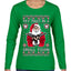 Try That In A Small Town Christmas Ugly Christmas Sweater Womens Graphic Long Sleeve T-Shirt