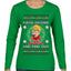 Fudge Around And Find Out Story Ugly Christmas Sweater Womens Graphic Long Sleeve T-Shirt