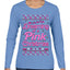 Dreaming Of A Pink Chirstmas Girly Woman Movie Party Ugly Christmas Sweater Womens Graphic Long Sleeve T-Shirt