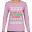 Santa's Favorite Homo Ugly Christmas Sweater Womens Graphic Long Sleeve T-Shirt