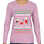 Pour Me Some Holiday Cheer Ugly Christmas Sweater Womens Graphic Long Sleeve T-Shirt