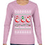 Holiday Spirits Drink Drank Drunk Snowmen Ugly Christmas Sweater Womens Graphic Long Sleeve T-Shirt