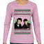 Escaped Bandits Classic Home Holiday Movie Ugly Christmas Sweater Womens Graphic Long Sleeve T-Shirt