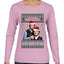 Here To F Stuff Up Step Brothers Holiday Pose Ugly Christmas Sweater Womens Graphic Long Sleeve T-Shirt