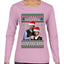 Season's Greeting From Nakatomi Plaza Ugly Christmas Sweater Womens Graphic Long Sleeve T-Shirt