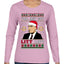 Just Got Litt Up Louis Tv Show Parody Ugly Christmas Sweater Womens Graphic Long Sleeve T-Shirt
