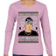 Peso Feliz Navidad Pluma Ugly Christmas Sweater Womens Graphic Long Sleeve T-Shirt