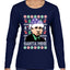 Santa Mike Michael Scott The Office Ugly Christmas Sweater Womens Graphic Long Sleeve T-Shirt