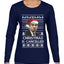 Christmas Is Cancelled Michael Scott Office Ugly Christmas Sweater Womens Graphic Long Sleeve T-Shirt
