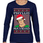 Office Phyllis Navidad Happy Holiday Ugly Christmas Sweater Womens Graphic Long Sleeve T-Shirt