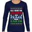 All I Want For Christmas Is Peace on Earth  Ugly Christmas Sweater Womens Graphic Long Sleeve T-Shirt
