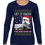 Hunter Let It Snow Biden Ugly Christmas Sweater Womens Graphic Long Sleeve T-Shirt