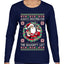 Always Shooting For The Naughty List Ugly Christmas Sweater Womens Graphic Long Sleeve T-Shirt