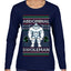 Abdominal Swoleman Fitness Yeti Ugly Christmas Sweater Womens Graphic Long Sleeve T-Shirt