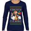 Gonna Party Like It's My Birthday Jesus Ugly Christmas Sweater Womens Graphic Long Sleeve T-Shirt