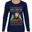 Let's Get Lit Clark Vacation Ugly Christmas Sweater Womens Graphic Long Sleeve T-Shirt