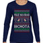 Feliz Navidad Bichota Ugly Christmas Sweater Womens Graphic Long Sleeve T-Shirt
