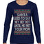 Santa Used To Say Hey Until He Met Your Mom Ugly Christmas Sweater Womens Graphic Long Sleeve T-Shirt