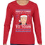 Biden Is Coming To Town Ugly Christmas Sweater Womens Graphic Long Sleeve T-Shirt