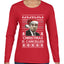 Christmas Is Cancelled Michael Scott Office Ugly Christmas Sweater Womens Graphic Long Sleeve T-Shirt