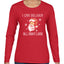 I Can Deliver All Night Long Santa Winking Christmas Womens Graphic Long Sleeve T-Shirt