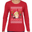 Trump Let’s Go Brandon Ugly Christmas Sweater Womens Graphic Long Sleeve T-Shirt