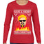 Have A Merry Fieri Christmas  Ugly Christmas Sweater Womens Graphic Long Sleeve T-Shirt
