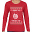 Under The Missle Toe Ugly Christmas Sweater Womens Graphic Long Sleeve T-Shirt