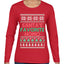 Santa's Favorite Homo Ugly Christmas Sweater Womens Graphic Long Sleeve T-Shirt