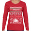 I Prefer Halloween Dancing Skeletons Ugly Christmas Sweater Womens Graphic Long Sleeve T-Shirt