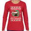 Merry Pitmas Christmas Womens Graphic Long Sleeve T-Shirt