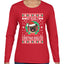 My Pugly Christmas Sweater Christmas Womens Graphic Long Sleeve T-Shirt