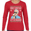 Merry Christmas Let's Go Brandon Christmas Womens Graphic Long Sleeve T-Shirt