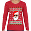 Original Hipster IPAs and Sleigh?!  Ugly Christmas Sweater Womens Graphic Long Sleeve T-Shirt