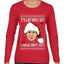 Clark Grizwald It's A Bit Nipply Out Ugly Christmas Sweater Womens Graphic Long Sleeve T-Shirt
