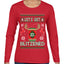 Let's Get Blitzened Rein Beer Ugly Christmas Sweater Womens Graphic Long Sleeve T-Shirt