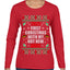 First Christmas With My Hot New Wife Ugly Christmas Sweater Womens Graphic Long Sleeve T-Shirt