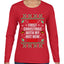 First Christmas With My Hot New Fiance Ugly Christmas Sweater Womens Graphic Long Sleeve T-Shirt