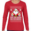 One For Biden One For Harris Santa Ugly Christmas Sweater Womens Graphic Long Sleeve T-Shirt