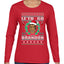 Le'th Go Brandon  Ugly Christmas Sweater Womens Graphic Long Sleeve T-Shirt