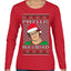 Office Phyllis Navidad Happy Holiday Ugly Christmas Sweater Womens Graphic Long Sleeve T-Shirt