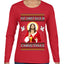 Put Christ Back In Christmas Ugly Christmas Sweater Womens Graphic Long Sleeve T-Shirt