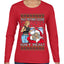 That Santa Mother F Isn't Real Ugly Christmas Sweater Womens Graphic Long Sleeve T-Shirt