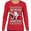 Friday Hood Santa  Ugly Christmas Sweater Womens Graphic Long Sleeve T-Shirt