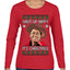 Shut Up Hippy It's Christmas Ugly Christmas Sweater Womens Graphic Long Sleeve T-Shirt