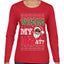 Where My Ho's At? Ugly Christmas Sweater Womens Graphic Long Sleeve T-Shirt