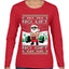 No Lift No Gift Fitness Workout Santa Ugly Christmas Sweater Womens Graphic Long Sleeve T-Shirt