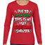 Due To Inflation This Is My Ugly Christmas Sweater Ugly Christmas Sweater Womens Graphic Long Sleeve T-Shirt