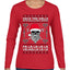 Valhalla Deck The Halls With Skulls & Bodies Ugly Christmas Sweater Womens Graphic Long Sleeve T-Shirt