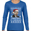Christmas Is Cancelled Michael Scott Office Ugly Christmas Sweater Womens Graphic Long Sleeve T-Shirt